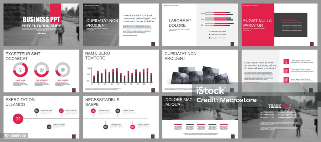 Business presentation slides templates from infographic elements. Business presentation slides templates from infographic elements. Can be used for presentation, flyer and leaflet, brochure, corporate report, marketing, advertising, annual report, banner, booklet. Template stock vector