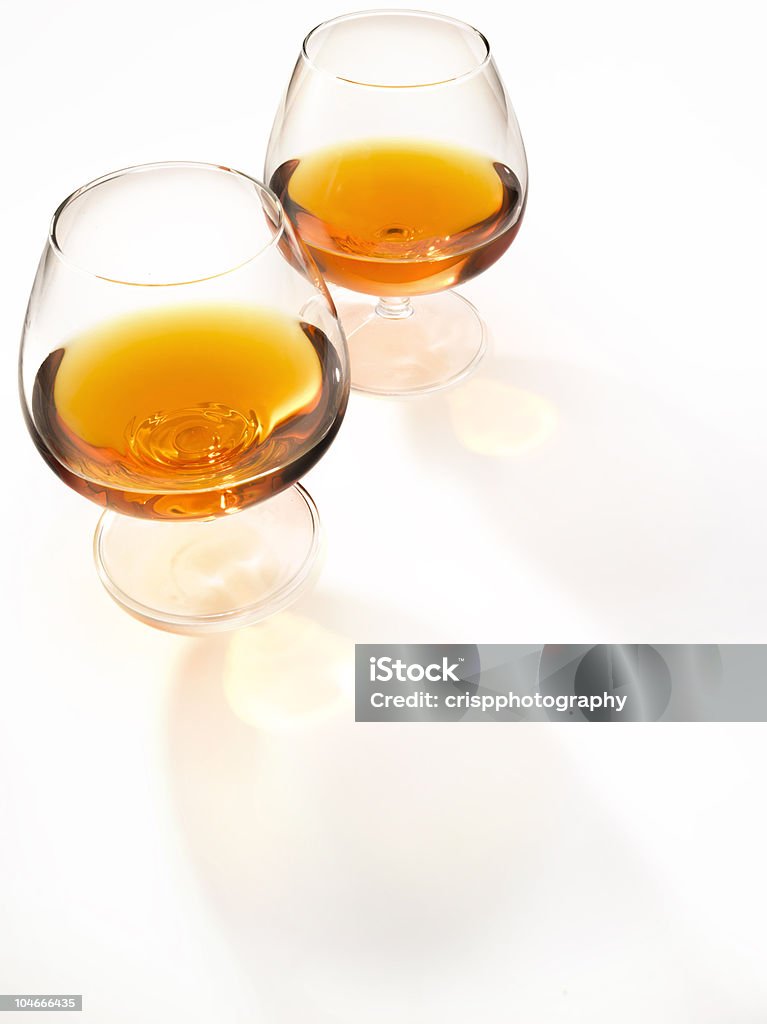 Dois copos de Conhaque - Royalty-free Amarelo Foto de stock