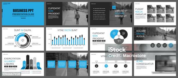 Business Presentation Slides Templates From Infographic Elements Stock Illustration - Download Image Now