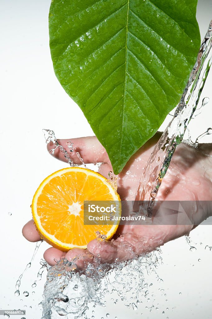 Naranja fresco - Foto de stock de Agua libre de derechos