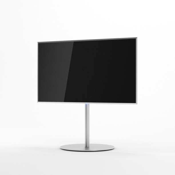 istock Smart TV Mockup on metal stand 1046670646