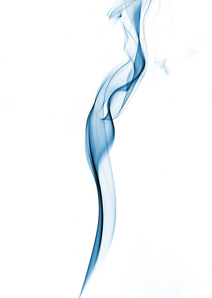 istock Blue smoke isolated on white background 104667345