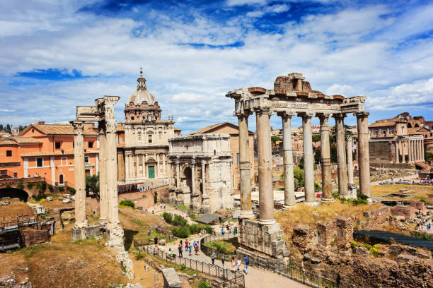 istock Roman ruins in Rome, Forum 1046674276