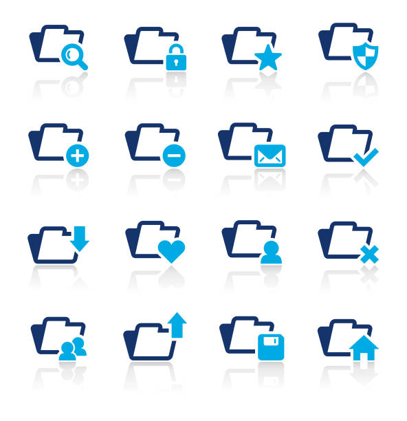 ilustrações de stock, clip art, desenhos animados e ícones de document and web icons two color icons set - bookmark sharing vector key