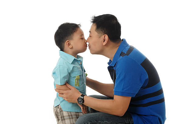 istock Chinese Father and son 104668419