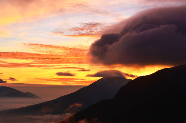 istock Beautiful mountain views, sunrise and clouds 1046685588
