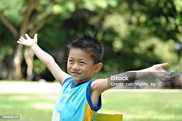 Menino No Jardim Asiático Chinês - Fotografias de stock e mais imagens de Alegria - Alegria, Ao Ar Livre, Aspiração