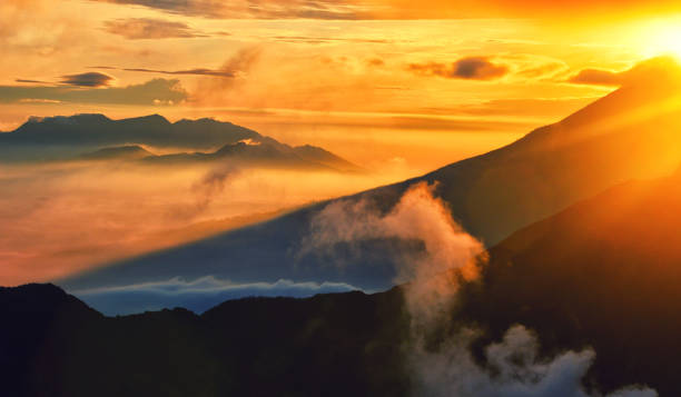 istock Beautiful mountain views, sunrise and clouds 1046688738