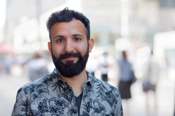 Hispanic man street portrait