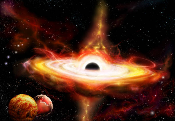 istock Quasar galaxy with Black Hole in centrum 1046699984