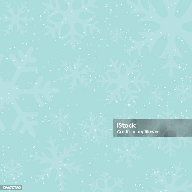 Holiday Winter Background With Falling Snow And Snowflake Silhouettes Vintage Colors New Year Or Christmas Backdrop Vector Illustration Stock Illustration - Download Image Now