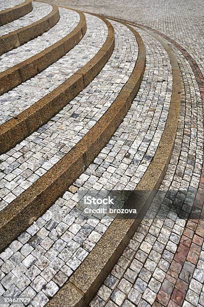 Velha Pedra Passoscobblestones Curva - Fotografias de stock e mais imagens de Abstrato - Abstrato, Antigo, Ao Ar Livre