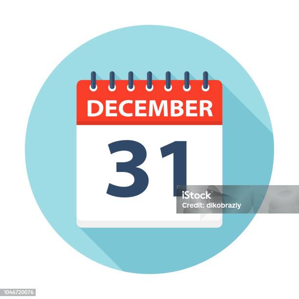 31 Décembre Icône De Calendrier Vecteurs libres de droits et plus d'images vectorielles de Décembre - Décembre, Nombre 31, Calendrier