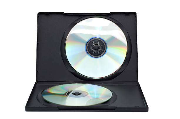 istock Open box with disks isolated on a white background. 104672037