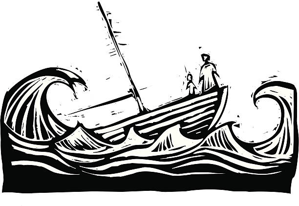 Sinking boat  sinking ship vector stock illustrations