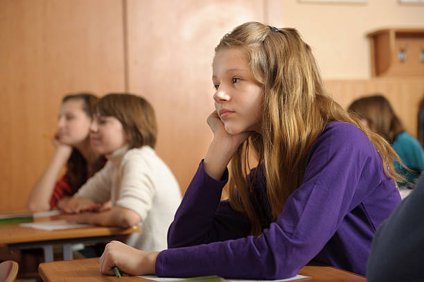 Gelangweilt Schulkind-Nur Mädchen – Foto