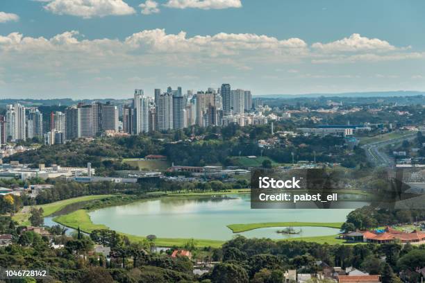 Lake Parque Barigui And Campo Comprido Curitiba Stock Photo - Download Image Now - Curitiba, City, Cityscape