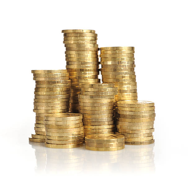 istock Piles of gold coins 104672919