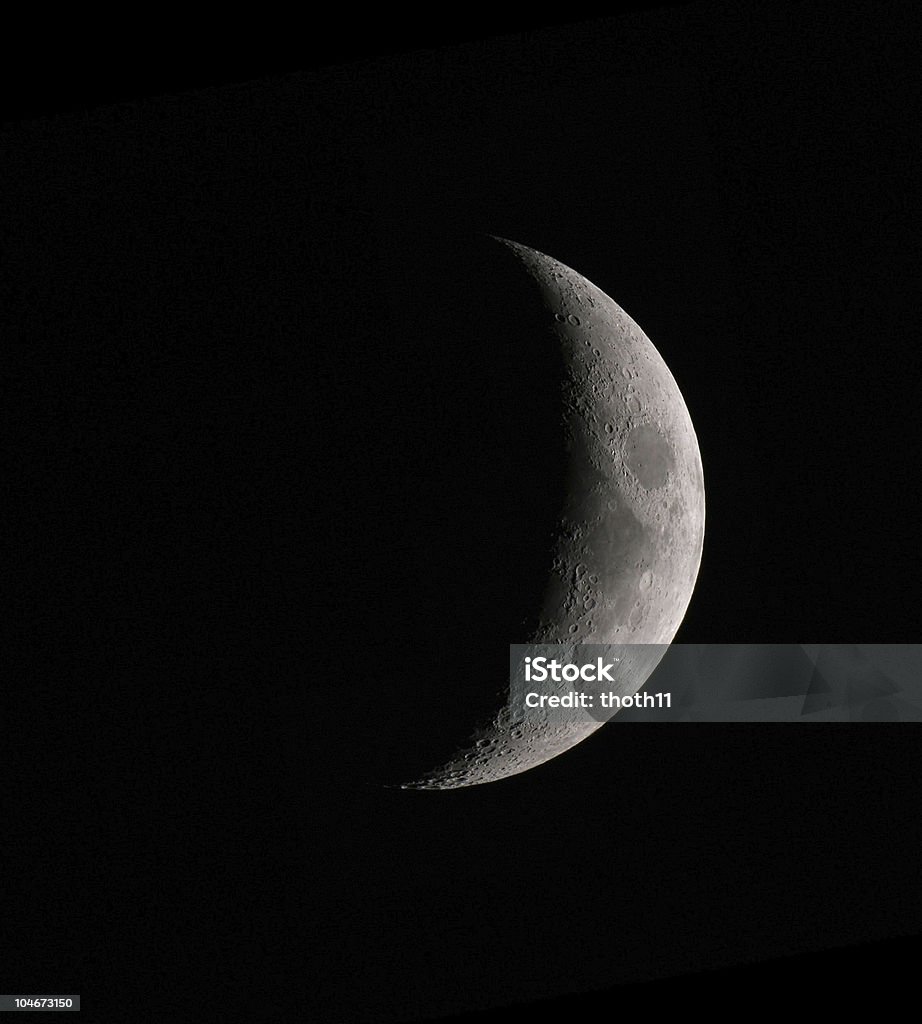 Ruhigen Crescent Moon - Lizenzfrei Halbmond - Form Stock-Foto