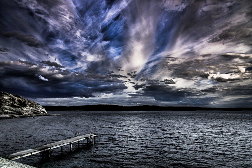 A Jetty with epic cloud formation.