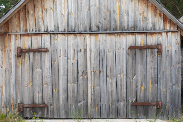 istock old wooden gate to the barn shed 1046740534