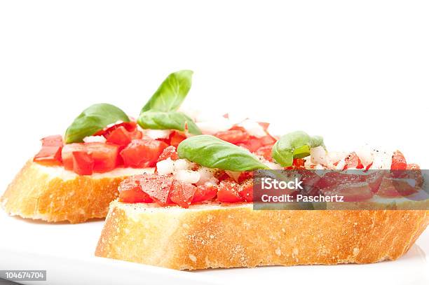 Foto de Bruschetta e mais fotos de stock de Alimentação Saudável - Alimentação Saudável, Bruschetta, Cebola