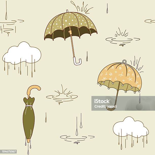 Wzór Parasol - Stockowe grafiki wektorowe i więcej obrazów Bez ludzi - Bez ludzi, Chmura, Dekoracja