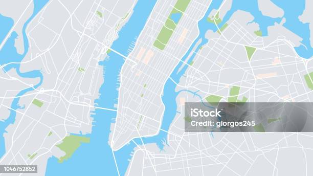 Vetores de Mapa Da Cidade De Nova York e mais imagens de Mapa - Mapa, New York City, Manhattan
