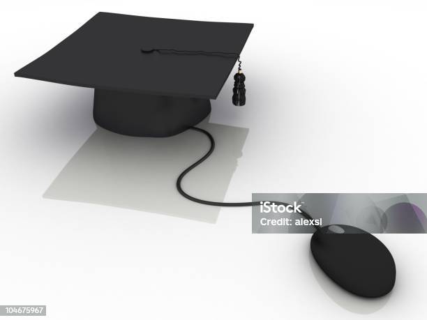 Elearning Stock Photo - Download Image Now - Mortarboard, Computer Mouse, Internet