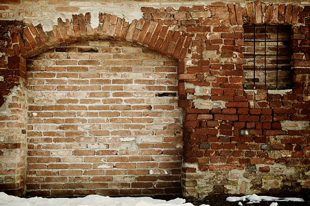 istock Walled entrance and the window 104676555