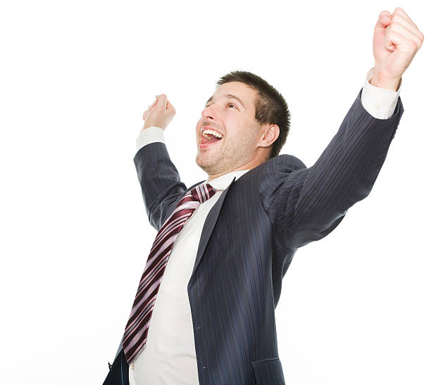 istock Very happy businessman 104677151