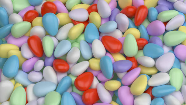 istock Pastel colored background of confetti 1046775186
