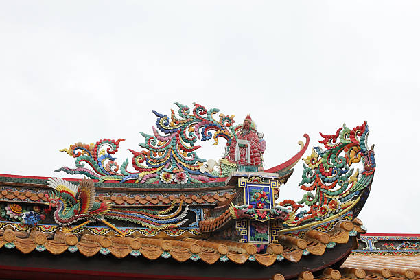 istock Chinese home with traditional glazed tiles decoration 104678765