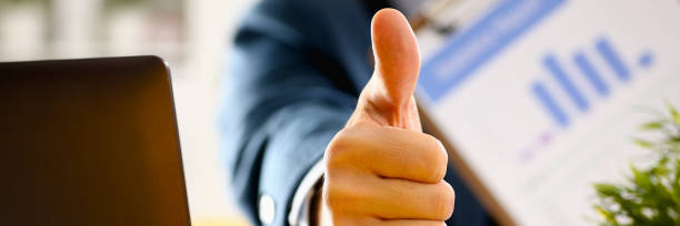 istock Male arm show OK or confirm during conference 1046788104