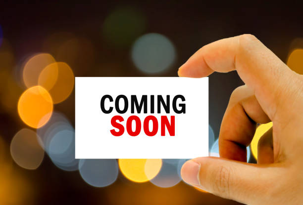 istock coming soon written on business card 1046798402