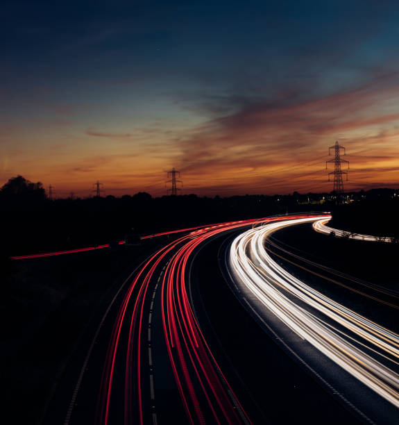 istock Night View of UK Motorway Highway 1046802748