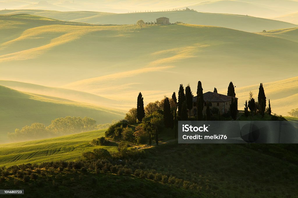 Paisaje de Toscana - Foto de stock de Chalet veraniego libre de derechos