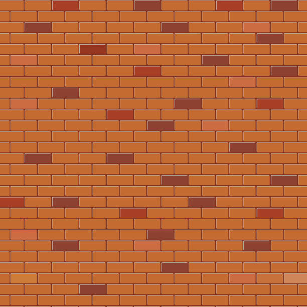 ilustrações de stock, clip art, desenhos animados e ícones de red brick wall abstract background - cement backgrounds building exterior color image