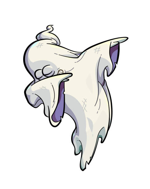 Dabbing Ghost vector art illustration