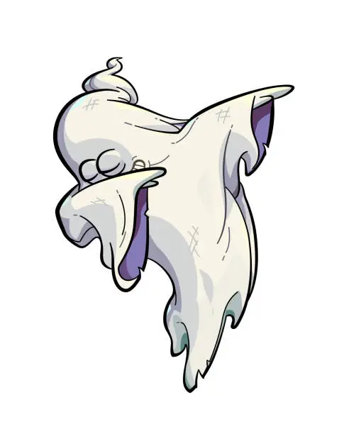 Vector illustration of Dabbing Ghost