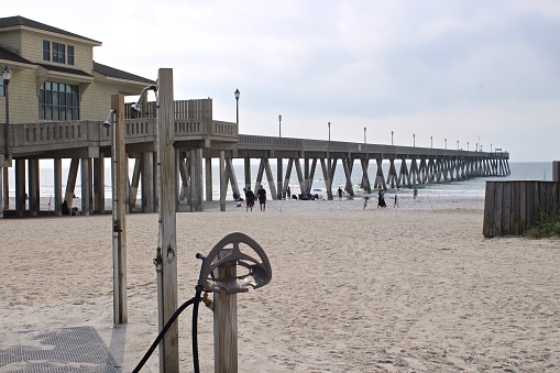 Afternoon shot of beach life by Johnny Mercer's Pier, Wrightsville Beach, North Carolina