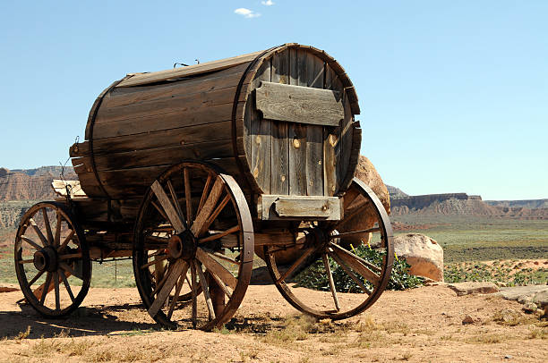 istock Wooden wagon in the Wild West 104684230