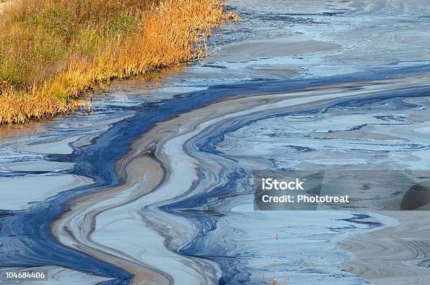 Oil Slick In Water Stock Photo - Download Image Now - Oil Spill, Water Pollution, Crude Oil