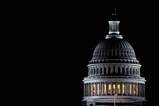 Dome of the U.S. Capitol by night  house of representatives photos stock pictures, royalty-free photos & images