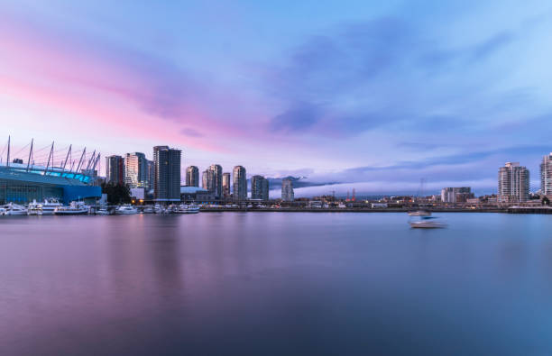 istock Vancouver BC Place at dusk 1046859646