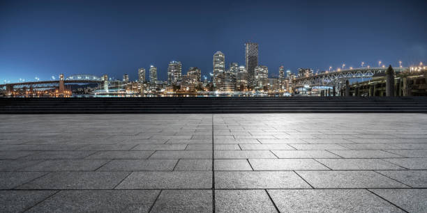 istock empty square front of vancouver harbor skyline 1046862534