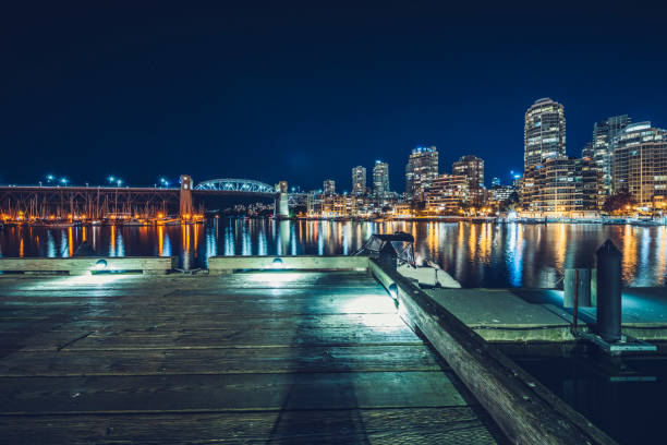 istock Vancouver cityscape at night 1046863078
