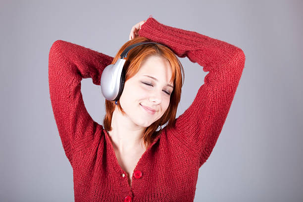 istock Girl with modern headphones. 104688167