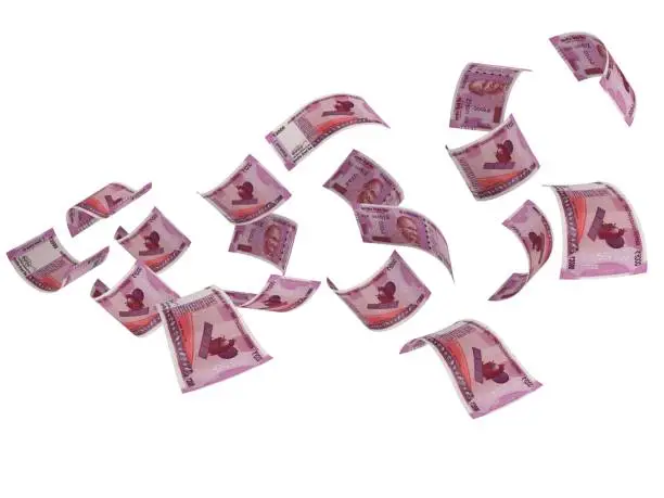 Indian rupee falling money