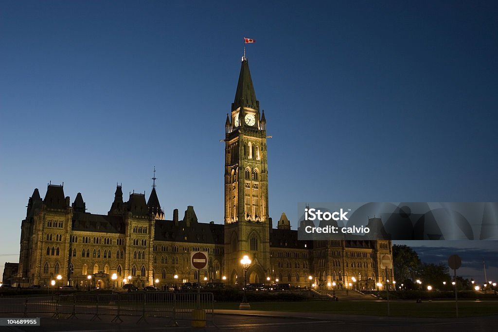 Das Parlament Nacht - Lizenzfrei Ottawa Stock-Foto